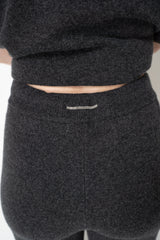 Peserico Wool Cashmere Pull-On Style Knit Trousers in Grey