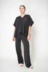 Peserico Wool Cashmere Pull-On Style Knit Trousers in Grey