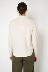 Rocco Ragni Wool Cashmere Knit Turtleneck Pullover with Brilliant Beading Detail in Off-White