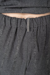 Fabiana Filippi Fuzzy Pinstripe Flannel Straight Leg Pants in Grey
