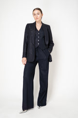 Peserico Sequin Suiting Vest in Deep Navy