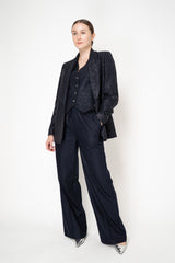 Peserico Sequin Suiting Vest in Deep Navy