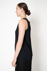 Fabiana Filippi Crepe De Chine Sleeveless Top With Tulle Trim in Black