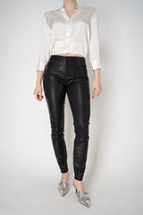 L'Agence Marguerite High Rise Skinny 30'' Coated Jeans in Black Vancouver. Shop Online or in Store.