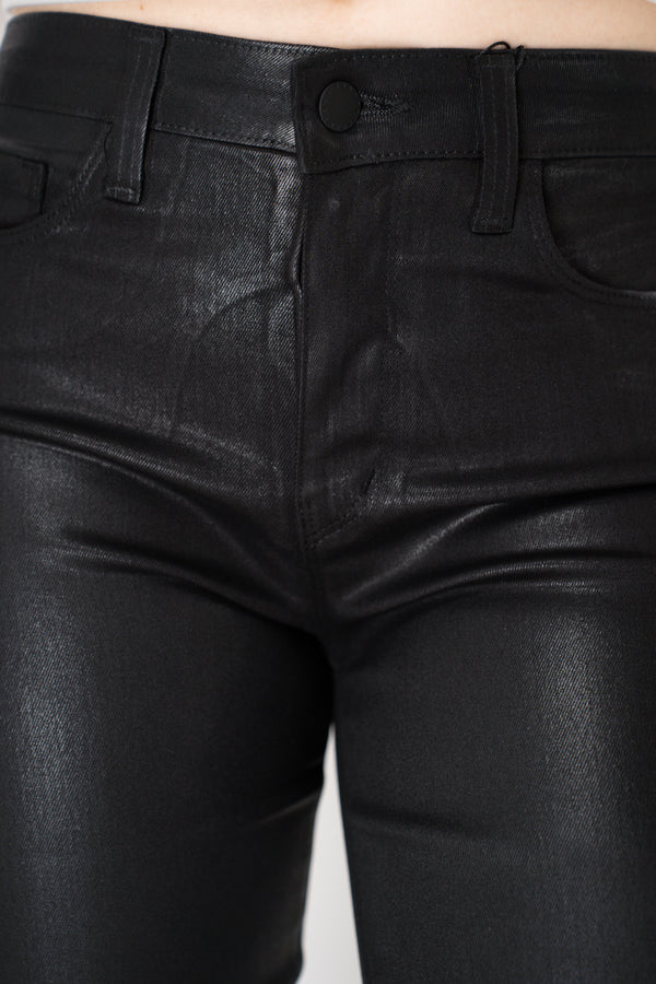 L'Agence Marguerite High Rise Skinny 30'' Coated Jeans in Black Vancouver. Shop Online or in Store.