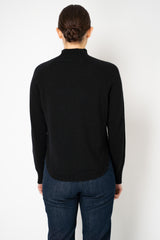 Rocco Ragni Wool Cashmere Knit Turtleneck Pullover with Brilliant Beading Detail in Black