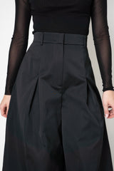 Sara Roka Sateen Palazzo Pants in Black