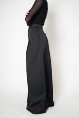 Sara Roka Sateen Palazzo Pants in Black