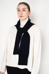 Fabiana Filippi Wool Cashmere Knit Shoulder Shrug with Faux Sleeve in Black