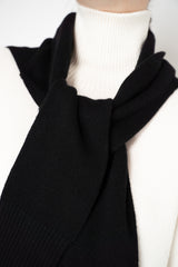 Fabiana Filippi Wool Cashmere Knit Shoulder Shrug with Faux Sleeve in Black