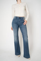 Lorena Antoniazzi Mid-rise Flared Jeans in Blue Wash