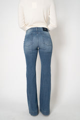 Lorena Antoniazzi Mid-rise Flared Jeans in Blue Wash