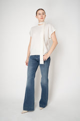 Lorena Antoniazzi Mid-rise Flared Jeans in Blue Wash