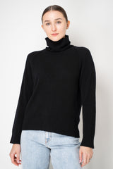 Amina Rubinacci knit Cashmere Turtleneck Pullover in Black