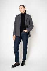 Amina Rubinacci Single Breasted Knit Jacket in Grey