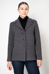Amina Rubinacci Single Breasted Knit Jacket in Grey