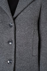 Amina Rubinacci Single Breasted Knit Jacket in Grey