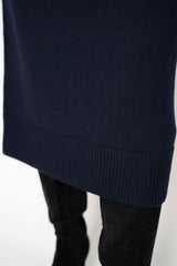 Amina Rubinacci Pull-On Style Knit Maxi Skirt in Navy