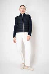 Amina Rubinacci Stretch Weave Loro Piana Jacket with Padded Front in Navy
