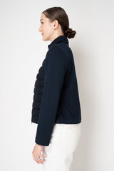 Amina Rubinacci Stretch Weave Loro Piana Jacket with Padded Front in Navy