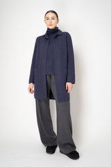 Amina Rubinacci knit Cashmere Turtleneck Pullover in Indigo Melange
