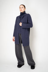 Amina Rubinacci knit Cashmere Turtleneck Pullover in Indigo Melange
