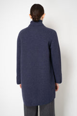 Amina Rubinacci 100% Cashemere Cardigan Coat in Indigo Melange