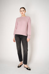Tonet Knit Cashmere Pullover with Lurex Bracelets in Pink
