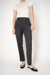 Tonet Viscose Blend Cuffed Tapered Trousers in Grey
