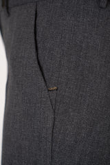 Tonet Viscose Blend Cuffed Tapered Trousers in Grey