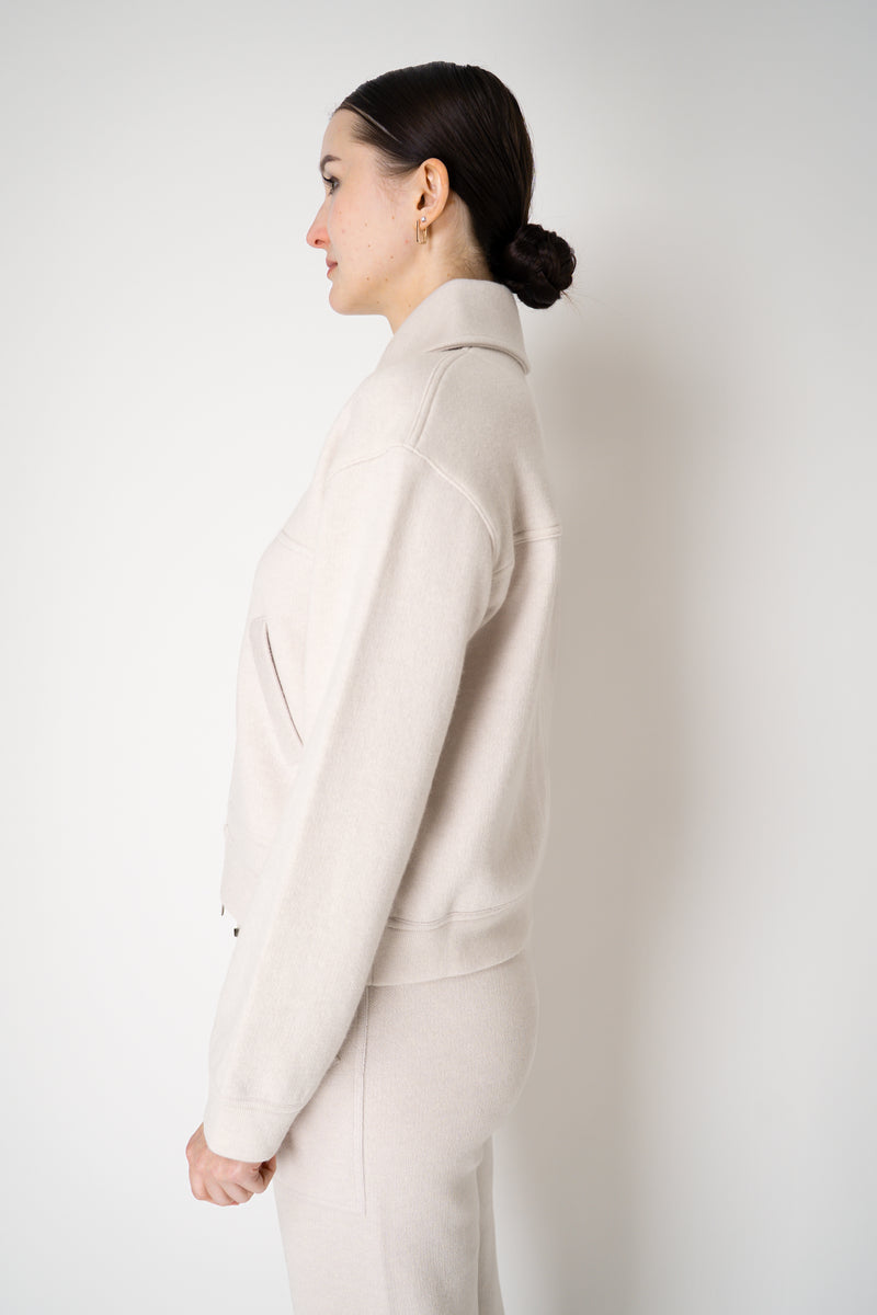 Tonet Stretch Knit Sporty Jacket in Beige