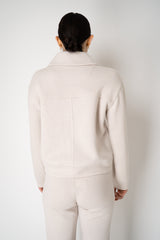 Tonet Stretch Knit Sporty Jacket in Beige