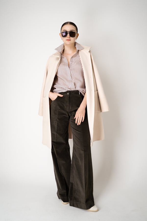 Tonet Cotton Valour Straight Leg Pants in Ash Brown