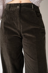 Tonet Cotton Valour Straight Leg Pants in Ash Brown