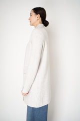 Tonet Wool Cashmere Double Breasted Knit Coat in Light Grey