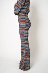 Missoni Flare Viscose Trousers Mini Chevron with Sequins in Multicolour