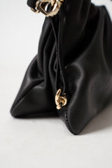 Fabiana Filippi Leather Clutch / Shoulder Bag With Gold Knot Charm