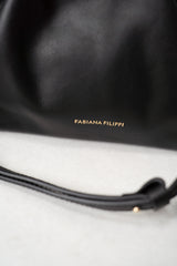 Fabiana Filippi Leather Clutch / Shoulder Bag With Gold Knot Charm