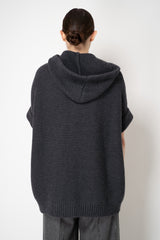 Lorena Antoniazzi Knit Virgin Wool Hooded Pullover in Grey