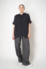 Lorena Antoniazzi Knit Virgin Wool Hooded Pullover in Grey