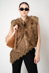Dolce & Gabbana Small Vittoria Suede Shoulder/ Hand Bag in Caramel