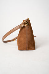 Dolce & Gabbana Small Vittoria Suede Shoulder/ Hand Bag in Caramel