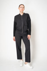 Tonet Virgin Wool Weave Bomber Jacket in Dark Grey