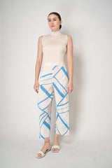 Pleats Please Issey Miyake Monthly Colors: August Sleeveless Top in Vanilla