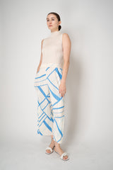 Pleats Please Issey Miyake Monthly Colors: August Sleeveless Top in Vanilla