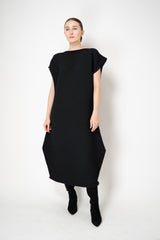Pleats Please Issey Miyake Zig Zag Knit Ankle Length Sleeveless Dress in Black