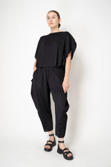 Pleats Please Issey Miyake A-Poc Slice Round Silhouette Top in Black