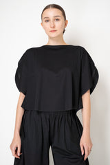 Pleats Please Issey Miyake A-Poc Slice Round Silhouette Top in Black