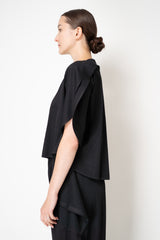 Pleats Please Issey Miyake A-Poc Slice Round Silhouette Top in Black