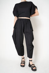 Pleats Please Issey Miyake A-Poc Pull-On Style  Pants in Black